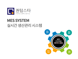 MES SYSTEM - 실시간 생산관리 시스템